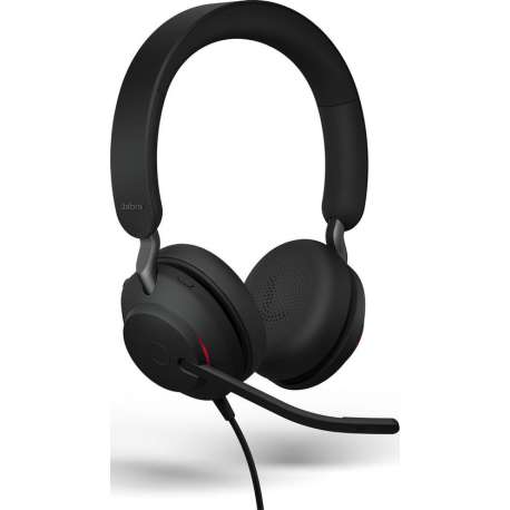 Jabra Evolve2 40 UC Stereo Headset USB-C/USB-A - UC-gecertificeerd (Zoom, Google Hangout, Avaya, Mitel ...)