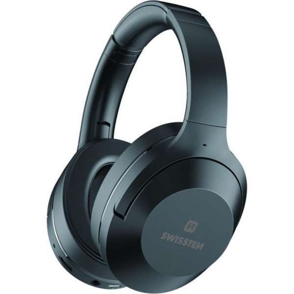 Swissten Hurricane - Draadloze bluetooth over-ear koptelefoon met Noise Cancelling - Zwart