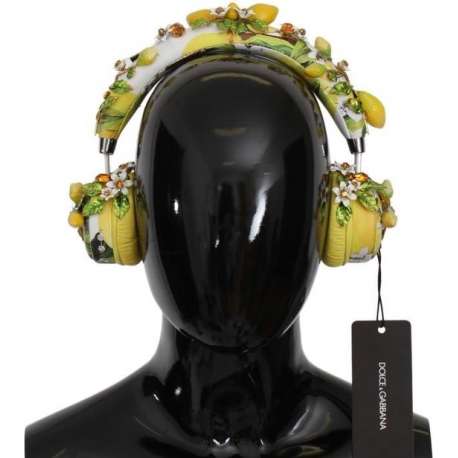 DOLCE & GABBANA LEMON CRYSTAL WIRELESS LEATHER HEADPHONES 100% Authentic From € 4.270,- No