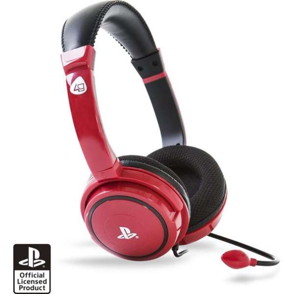 4Gamers PRO4-40 - Gaming Headset - Rood - PS4