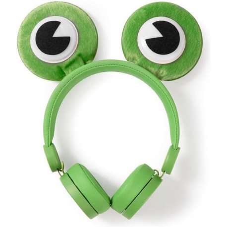 Nedis Bedrade Koptelefoon | 1,2 m Ronde Kabel | On-Ear | Afneembare Magnetische Oren | Freddy Frog | Groen