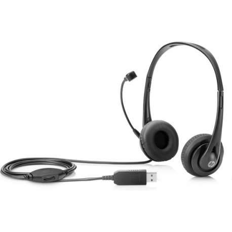 HP Stereo USB headset zwart