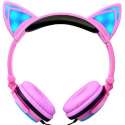 Kinder koptelefoon Met Led verlichting - Headphone Kids - Pink