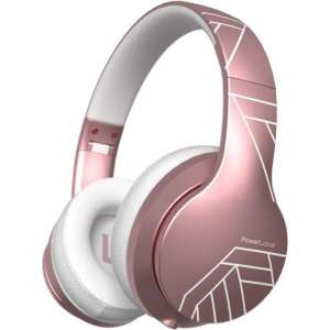 PowerLocus P6 - draadloze Over-Ear Koptelefoon Inklapbaar - Bluetooth Hoofdtelefoon - Met microfoon - Matt Rose Gold