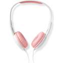 Bedrade Koptelefoon  1,2 m Ronde Kabel  On-Ear  Roze/Wit