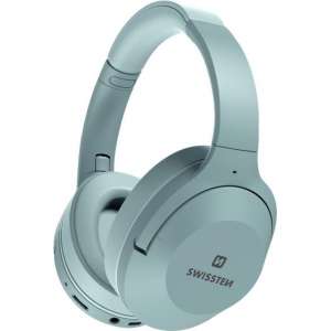 Swissten Hurricane - Draadloze bluetooth over-ear koptelefoon met Noise Cancelling - Grijs