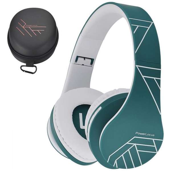 PowerLocus P2 draadloze Over-Ear Koptelefoon Inklapbaar - Bluetooth Hoofdtelefoon - Met microfoon – Blauw