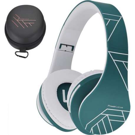 PowerLocus P2 draadloze Over-Ear Koptelefoon Inklapbaar - Bluetooth Hoofdtelefoon - Met microfoon – Blauw