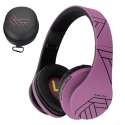 PowerLocus P2 draadloze Over-Ear Koptelefoon Inklapbaar - Bluetooth Hoofdtelefoon - Met microfoon - Zwart/Purper