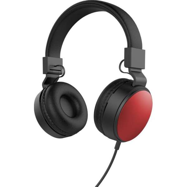 Maxam EJ-0301M On-ear koptelefoon - Zwart/Rood