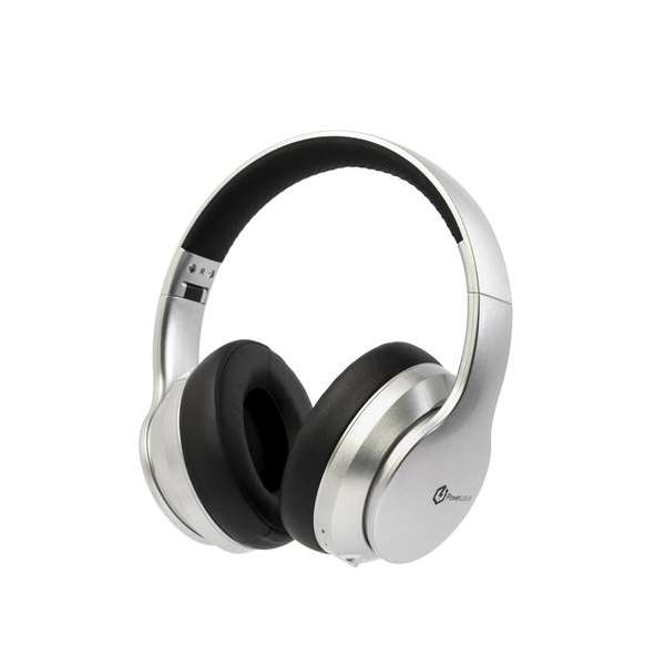 PowerLocus P6 - draadloze Over-Ear Koptelefoon Inklapbaar - Bluetooth Hoofdtelefoon - Met microfoon - Zilver