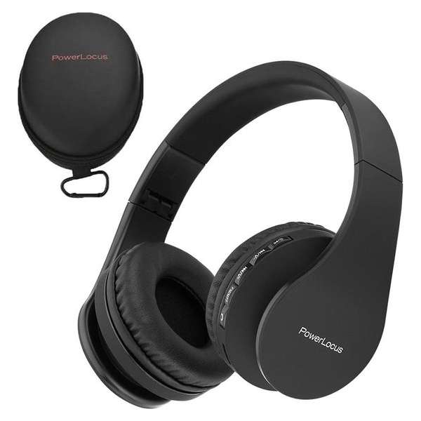 PowerLocus P1 draadloze Over-Ear Koptelefoon Inklapbaar - Bluetooth - Met microfoon – Zwart