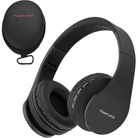 PowerLocus P1 draadloze Over-Ear Koptelefoon Inklapbaar - Bluetooth - Met microfoon – Zwart