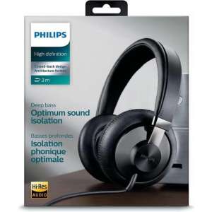 Philips SHP6000 Koptelefoon over-ear - 3 meter kabel - Zwart