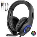 EasySMX VIP-002S Over-ear gaming headset met microfoon en RGB LED verlichting, zwart