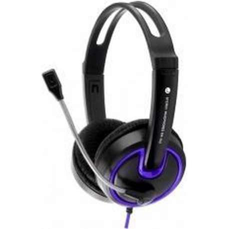 Esperanza Headset met Microfoon Hornet -  Zwart/Paars