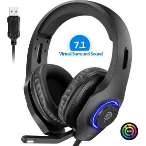 SMX Pro Gaming Headset 7.1 Virtual 3D surround met Microfoon - PS4/PC - USB aansluiting