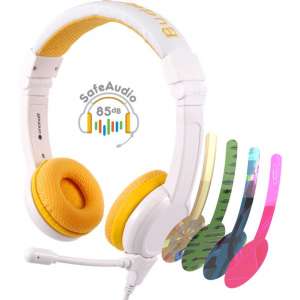 BuddyPhones School+ koptelefoon geel - 85db - geluidsbescherming