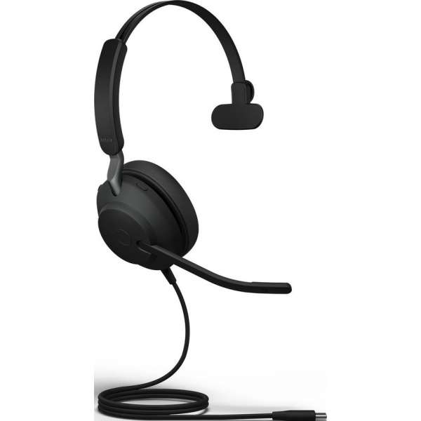 Jabra Evolve2 40 UC Mono Headset USB-C/USB-A - UC-gecertificeerd (Zoom, Google Hangout, Avaya, Mitel ...)