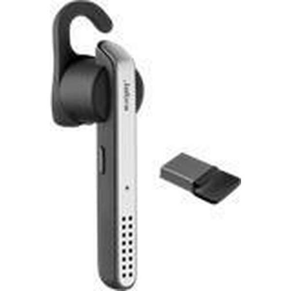 Jabra Stealth UC mobiele hoofdtelefoon Monauraal oorhaak Zwart, Zilver Draadloos