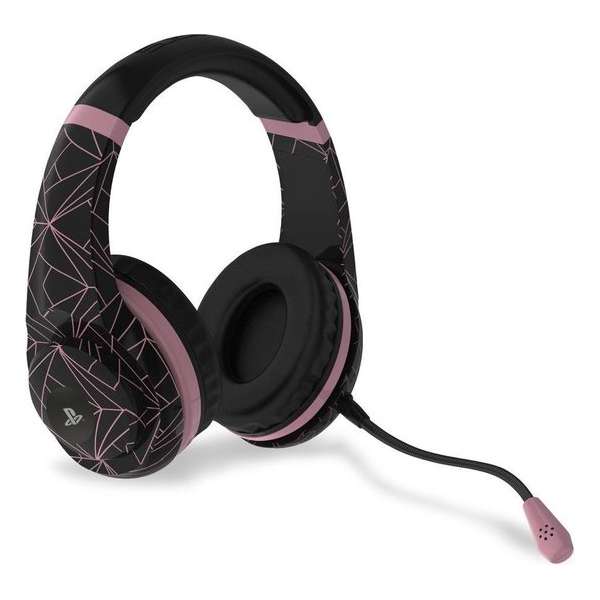 FLASHPOINT 616324 headphones/headset Hoofdband Zwart, Roze goud