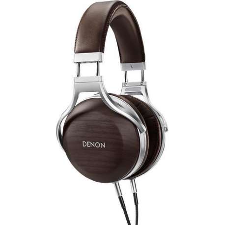 Denon AH-D5200 Hoofdtelefoons Hoofdband Bruin, Zilver