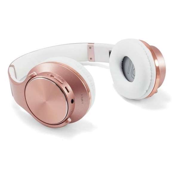 Conceptronic CHSPBTNFCSPKR Hoofdband Stereofonisch Snoer/NFC/Bluetooth Roze goud mobiele hoofdtelefoon