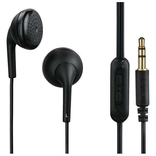 Hama Koptelefoon "Smart4Music", earbuds, volumeregelaar, zwart