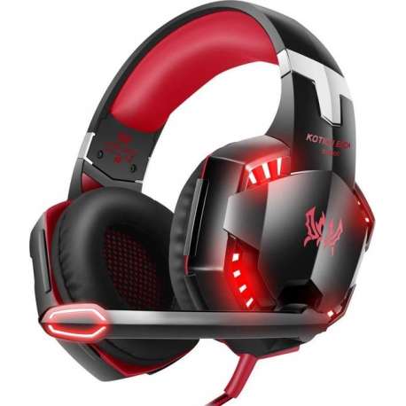 KOTION EACH G2000 Gaming Headset - Zwart/Rood