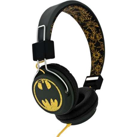 OTL Technologies DC Comics Batman Vintage Logo Hoofdtelefoons Hoofdband Zwart, Geel