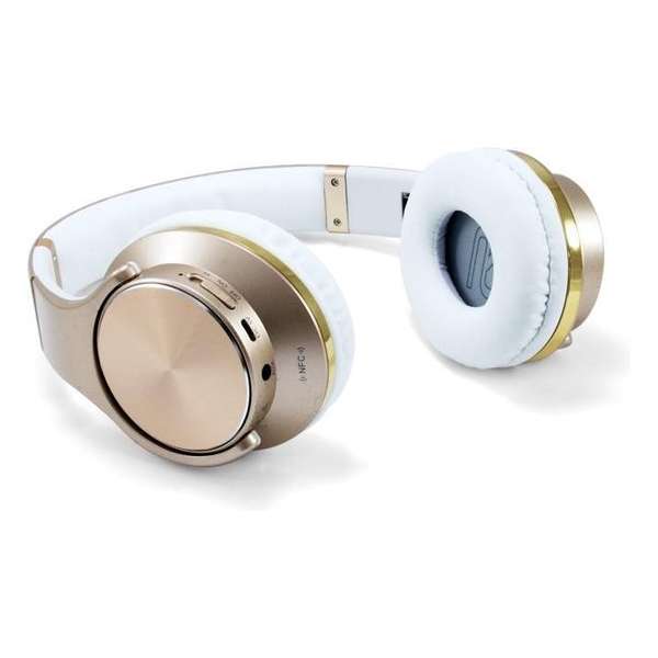 Conceptronic CHSPBTNFCSPKG Hoofdband Stereofonisch Snoer/NFC/Bluetooth Goud mobiele hoofdtelefoon