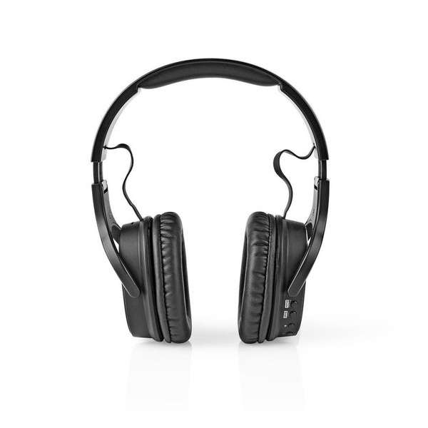 Nedis HPDB200BK Draadloze Koptelefoon Dab+ / Fm / Bluetooth® Over-ear Opvouwbaar Reisetui Zwart