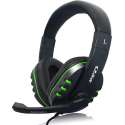 WiseGoods - Premium Gaming Headset - Gaming Hoofdtelefoon Met Microfoon - Stereo Bass - Zwart/Groen