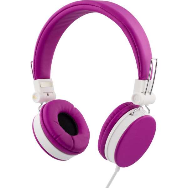 STREETZ HL-225 Opvouwbare On-ear hoofdtelefoon met microfoon - Roze-Wit