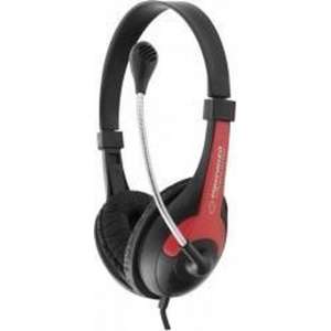 Esperanza EH158R hoofdtelefoon/headset Hoofdband Zwart, Rood