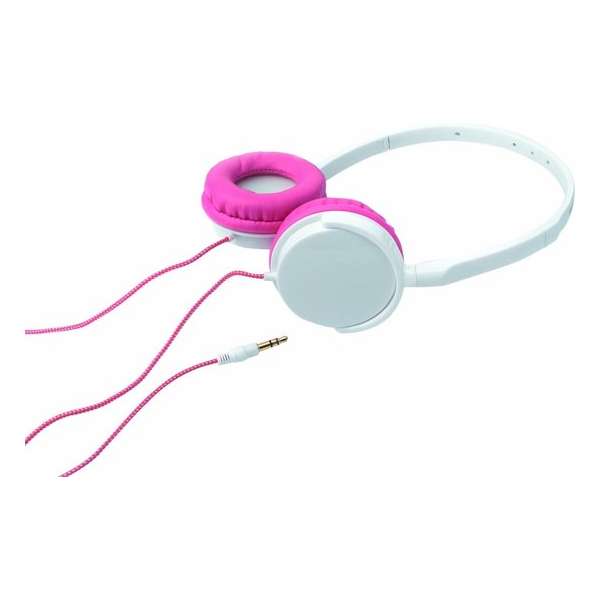 One For All SV 5331 Hoofdtelefoons Hoofdband Roze, Wit