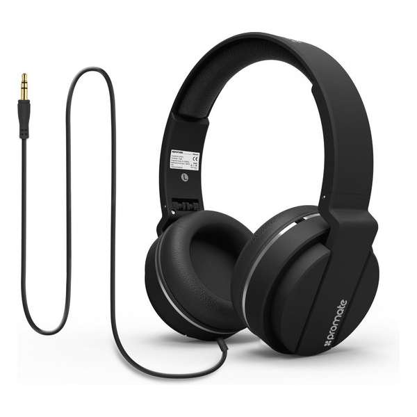 Promate Encore Over-Ear Stereo Headset / Koptelefoon (Zwart)