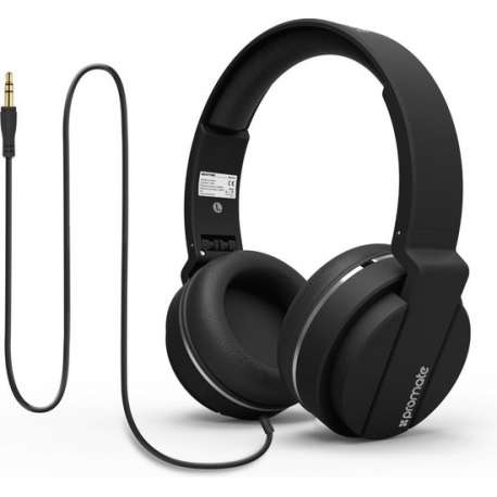 Promate Encore Over-Ear Stereo Headset / Koptelefoon (Zwart)