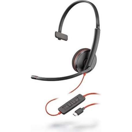 POLY Blackwire 3210 Headset Hoofdband Zwart