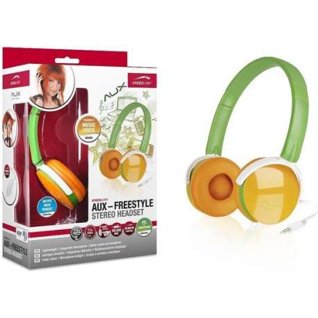 Speedlink AUX - FREESTYLE Stereo Headset, green-orange