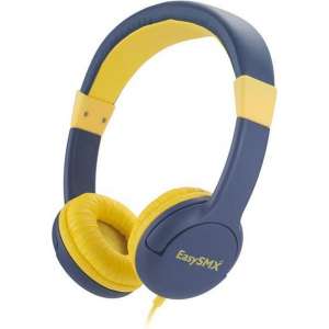 Easysmx On-ear Koptelefoon voor kinderen - Volumebegrenzing - Geel met blauw