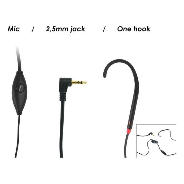 GEEMARC CL Hook 1 Mono met 1x INDUCTIE 'HAAK' - LUISTERHULP voor gebruikers van een GEHOORAPPARAAT - 2,5 mm aansluiting