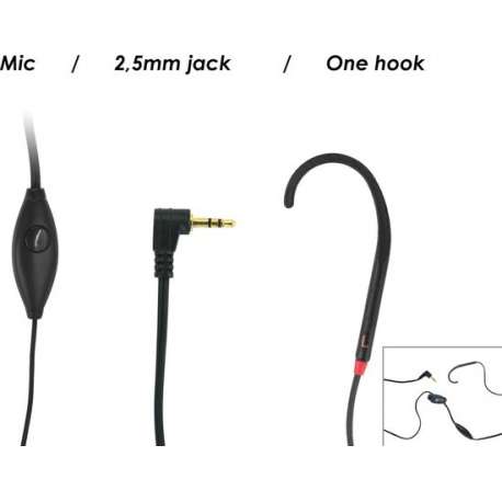 GEEMARC CL Hook 1 Mono met 1x INDUCTIE 'HAAK' - LUISTERHULP voor gebruikers van een GEHOORAPPARAAT - 2,5 mm aansluiting