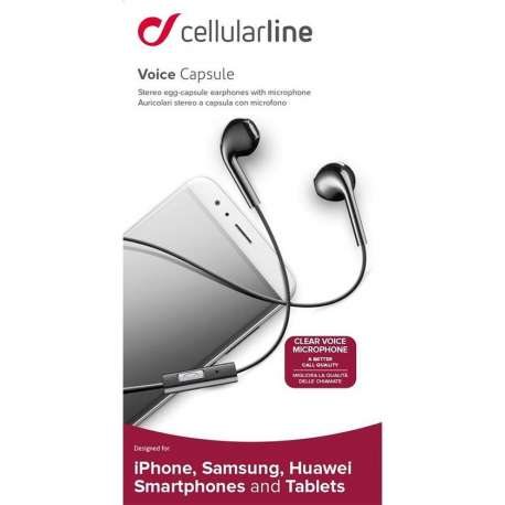 Cellularline Voice Capsule Headset In-ear Zwart