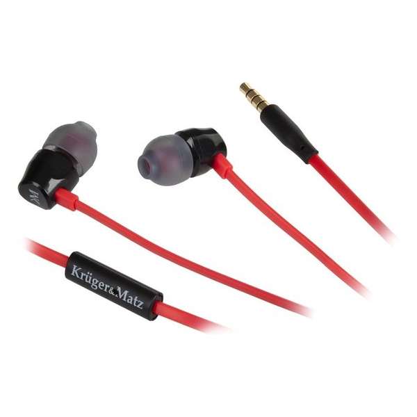 Krüger & Matz KMD10R - Eigentijdse siliconen in-ear oordopjes - rood