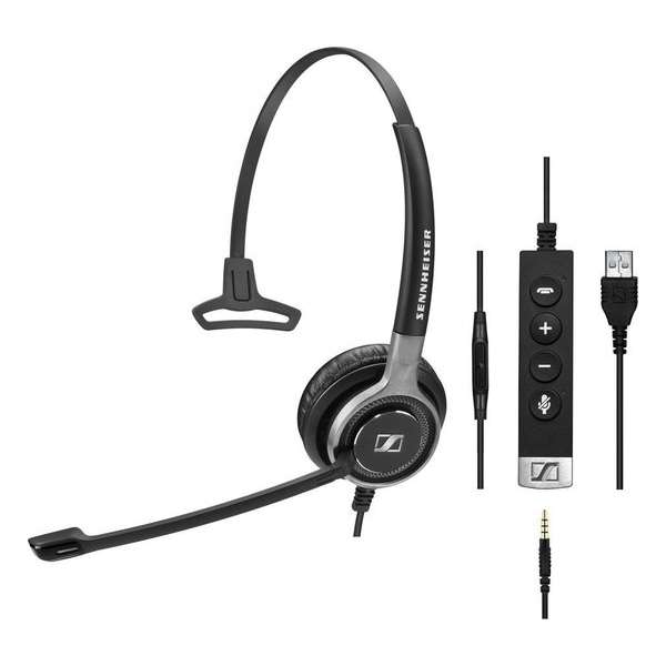 Sennheiser SC 635 USB Headset Hoofdband Zwart, Grijs