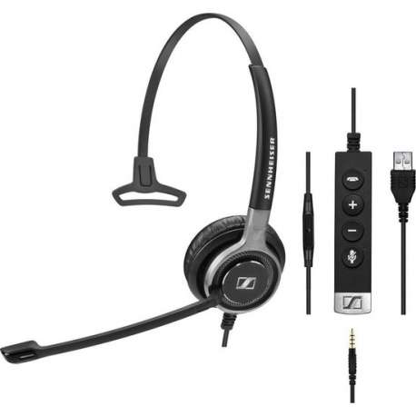 Sennheiser SC 635 USB Headset Hoofdband Zwart, Grijs