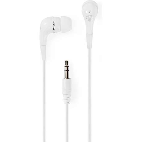 Nedis stereo in-ear earphones met ronde kabel / wit - 1,2 meter