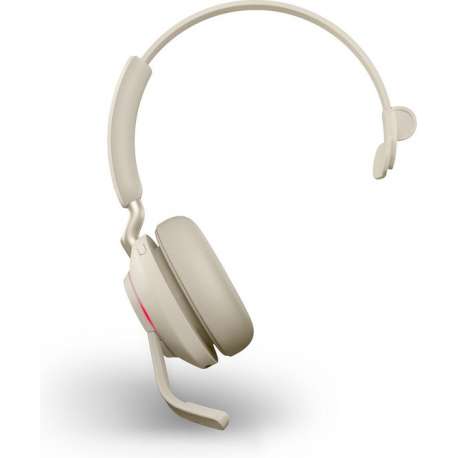 Jabra Evolve2 65 UC Mono Headset USB-C - UC-gecertificeerd (Zoom, Google Hangout, Avaya, Mitel ...) - Beige