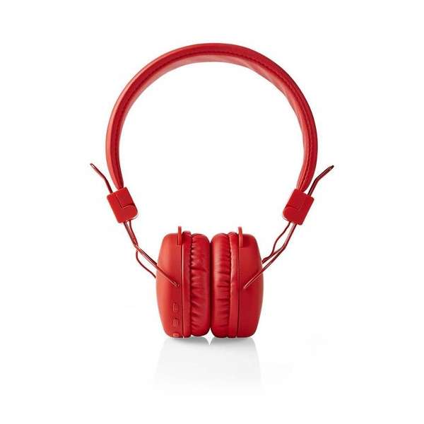 Nedis Draadloze Koptelefoon | Bluetooth | On-ear | Opvouwbaar | Lichtgewicht | 40 mm Drivers | Diepe Bas | Rood